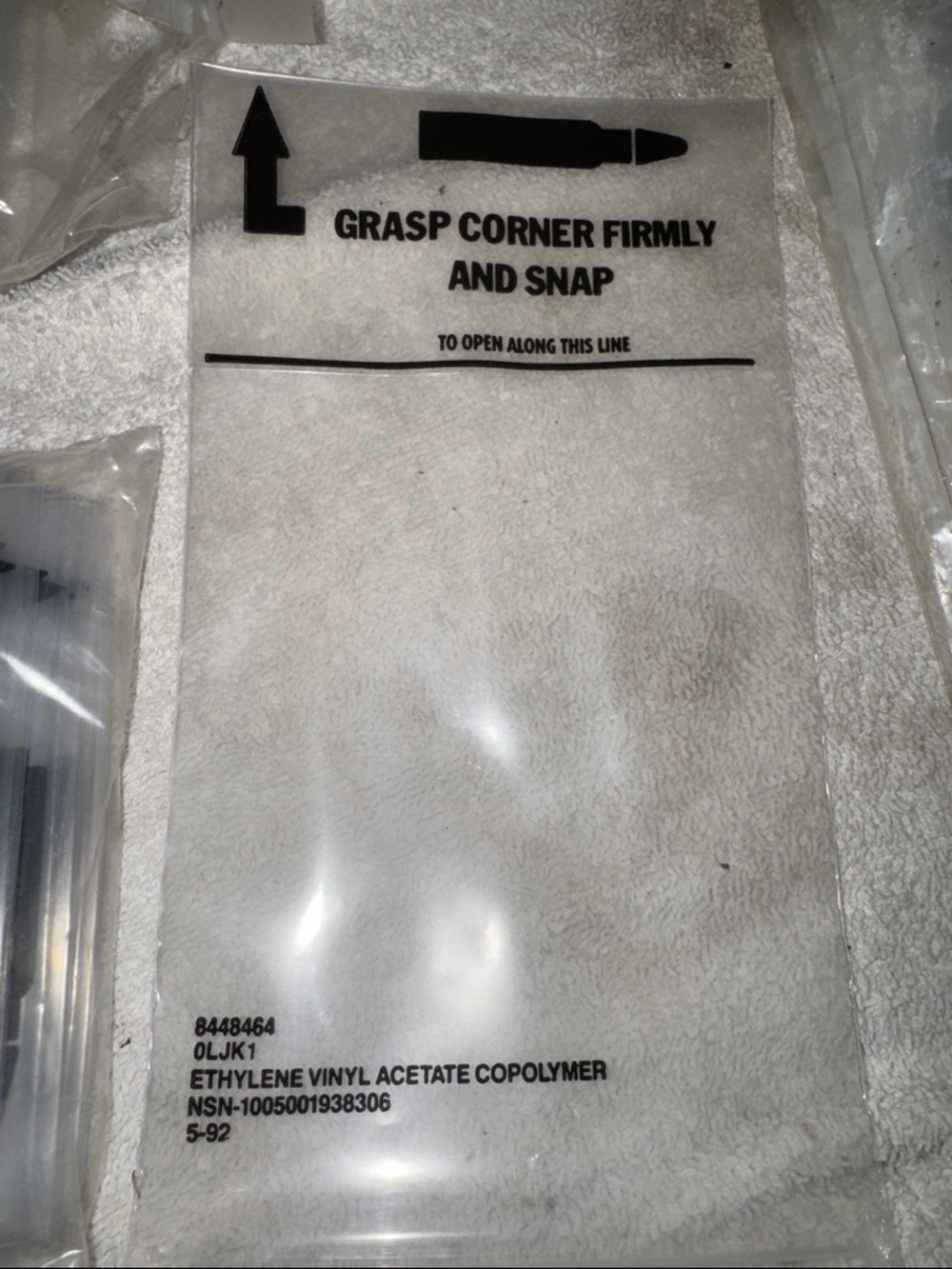 Clear Vinyl Snap-Top Poly Bag with Printed Instructions